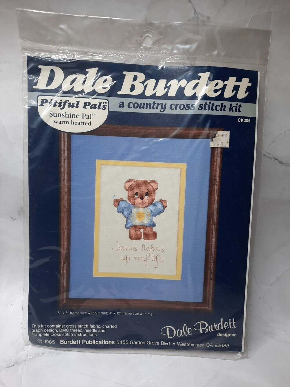 Dale Burdett Cross Stitch Kit Sunshine Pal CK305 Jesus Lights Up My Life